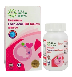 YesNutri Premium Folic Acid 800 mcg Tablets