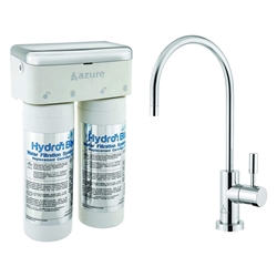 Azure Hydro Blue Under Counter Water Filtration System and High Efficiency LED Drinking Faucet [Original Licensed]