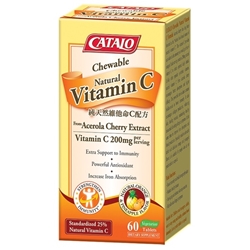 CATALO Children's Vitamin C Formula 60 Chewable Tablets