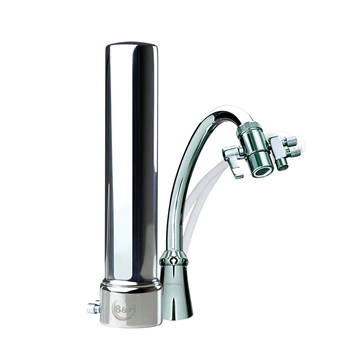 Picture of B&amp;H CTO Plus Countertop Double Tube Stainless Steel Ceramic Water Filter [Original Licensed]