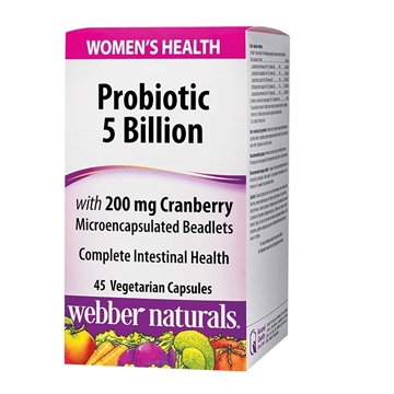 Picture of Webber Naturals Probiotic 5 Billion with 200 mg Cranberry (Canadian Label)