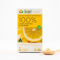 Beanie 100% Freeze Dried Australian Organic Lemon Powder