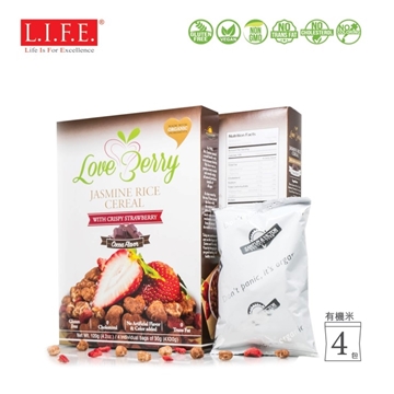 Picture of Organic Jasmine Rice Cereal with Crispy Strawberry (Original / Cocoa) 30g x 4 sachets