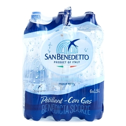 San Benedetto 圣碧涛意大利天然矿泉水(有汽) 1.5公升6支