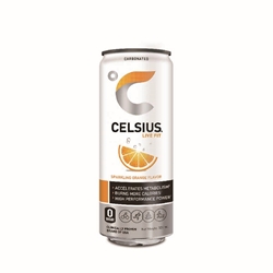 Celsius Fitness Drink Carbonated Orange Flavoured Drink 325ml 24 Cans