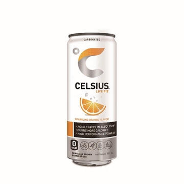 Picture of Celsius Fitness Drink Carbonated Orange Flavoured Drink 325ml 24 Cans