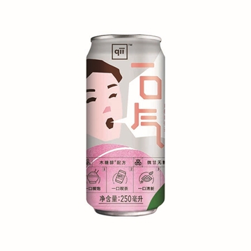 Picture of Qii Peach Flavoured Tea Drink 250 ml 24 Cans