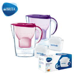 BRITA Marella 2.4L Water Jug with Maxtra+ Filter (6 packs) [Licensed Import]