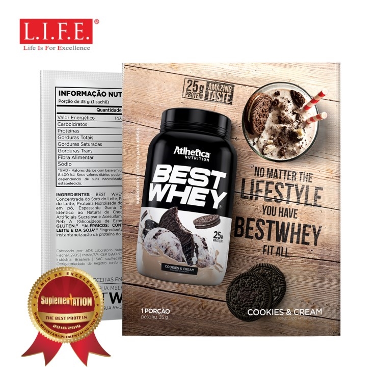 BEST WHEY Protein Powder (Cookies & Cream) 35g Protein Powder health.ESDlife