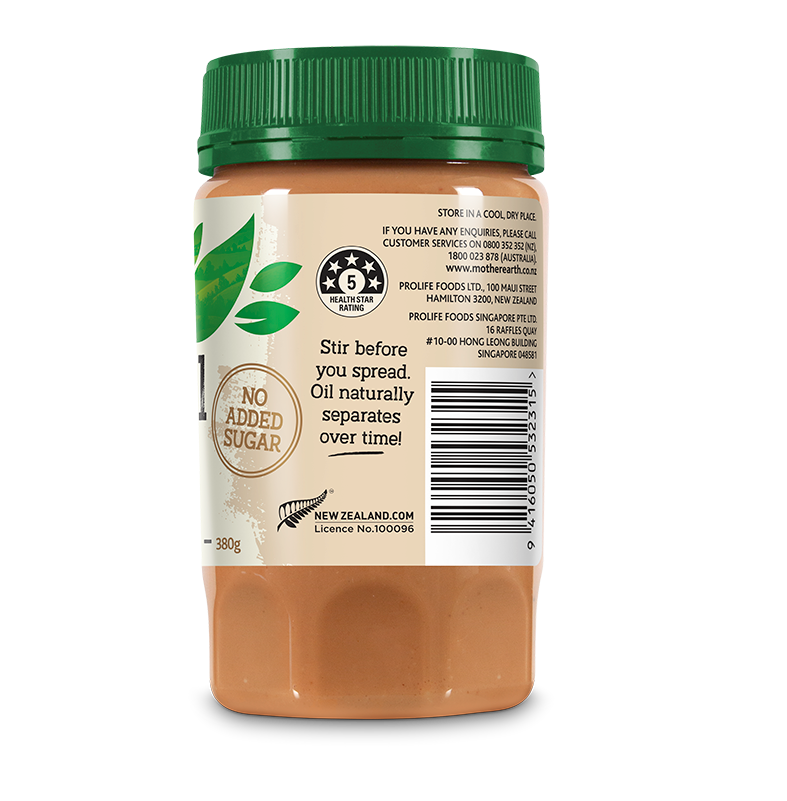 Mother Earth New Zealand Peanut Butter LSA 380gm Spices/ Seasonings