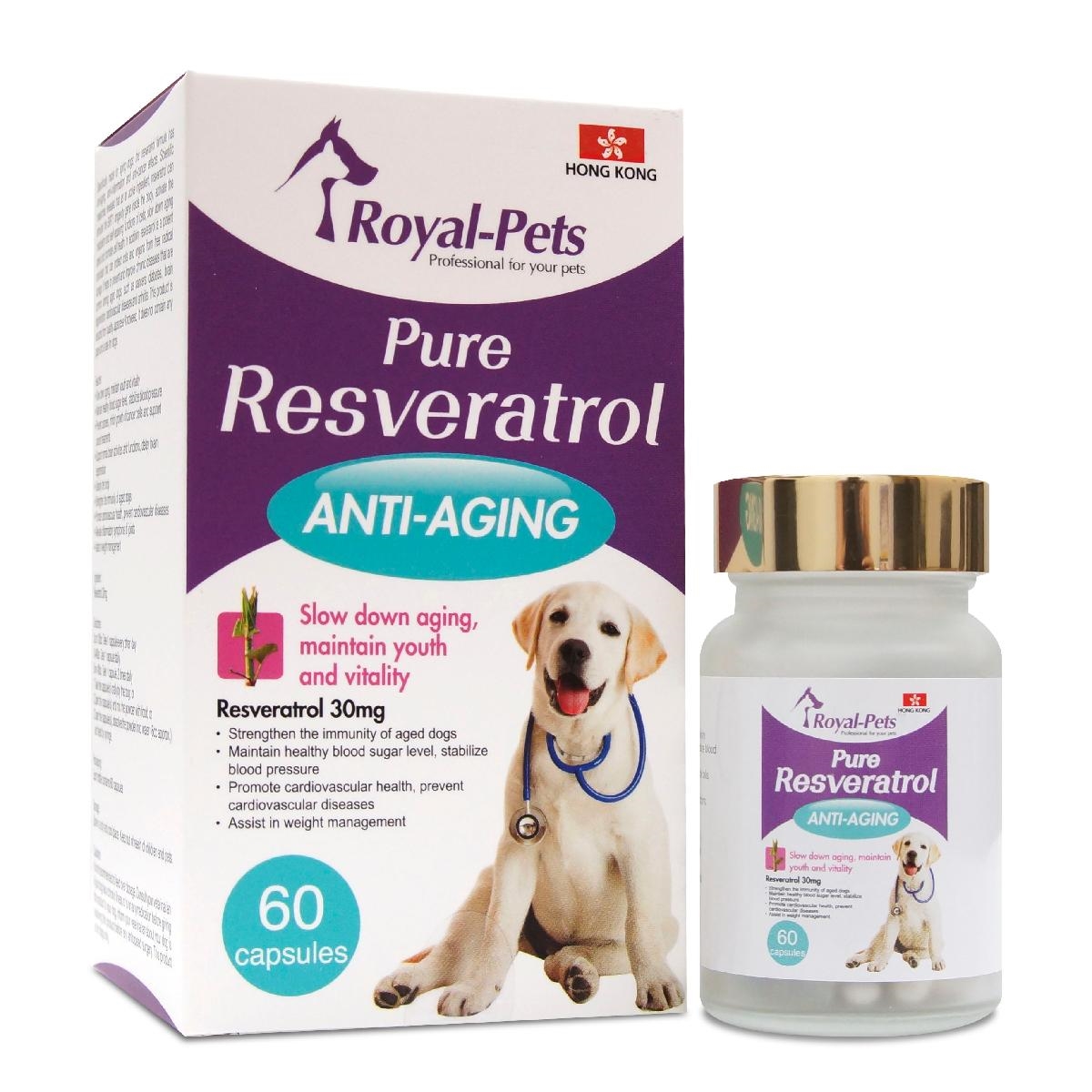 RoyalPets Pure Resveratrol 60 capsules Dog Immune System Care