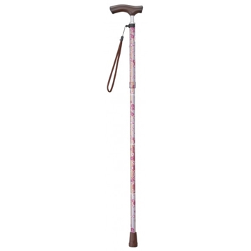 Picture of TacaoF Retractable Patterned Walking Stick (Dark Blue/Pink & Gold)