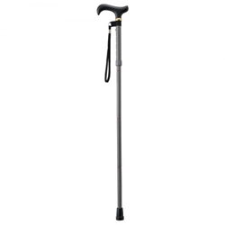 TacaoF Telescopic and Retractable Walking Stick (Grey Grid/Green Grid)