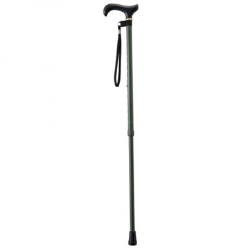 Picture of TacaoF Telescopic and Retractable Walking Stick (Grey Grid/Green Grid)