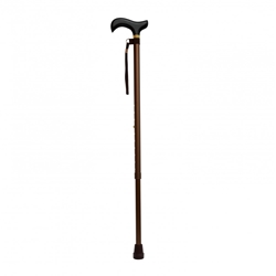 Silver Solutions Adjustable Walking Stick (Brown)