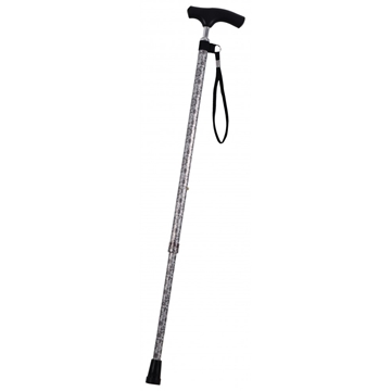 Picture of Silver Solutions Adjustable Walking Stick (Pink Paisley/Silver)