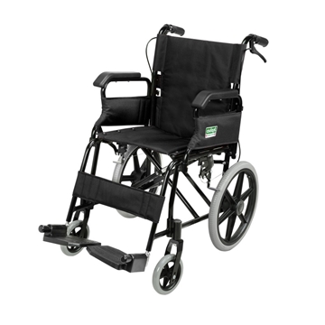 图片 Aidapt 折叠式黑色支架便携轮椅 (可升起扶手)