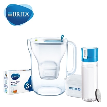 Picture of BRITA Style 3.6L LED Smart Filter Bottle (with 1 Filter Cartridge) + VITAL 0.6L Water Filter Bottle (with 1 Filter Cartridge) + 3 Filter Cartridges Set [Original Licensed]