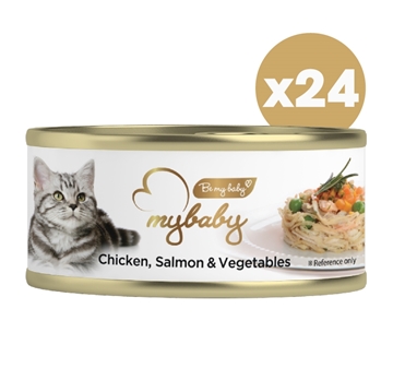 Picture of MyBaby Cat Canned Food - Chicken, Salmon & Vegetables 85g