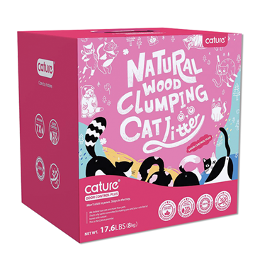 Picture of Cature Natural Wood Clumping Cat Litter Odor Control Plus 8 kg
