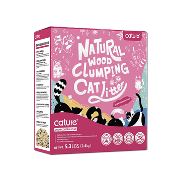 Picture of Cature Natural Wood Clumping Cat Litter Odor Control Plus 2.4 kg
