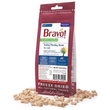 Picture of Bravo Healthy Medley Turkey Treats For Cats 35g