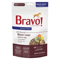 Bravo Bonus Bites® Freeze Dried Bison Liver Treats For Dogs 85g