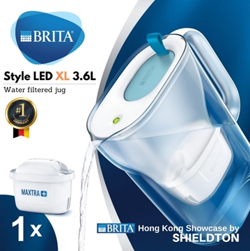 Picture of BRITA Style XL 3.6L Water Filter LED Smart Water Filter Bottle (with 1 Filter Cartridge) [Original Licensed]
