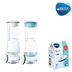 BRITA Fashion 1.3L Water Filter Bottle (with 1 Chip) + Filter Chip (3 Pieces) [Original Licensed]