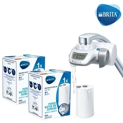 BRITA On Tap Bacteria Faucet Water Filter (1 filter element included) + Bacterial Faucet Water Filter Cartridge (2 pieces) [Original Licensed]