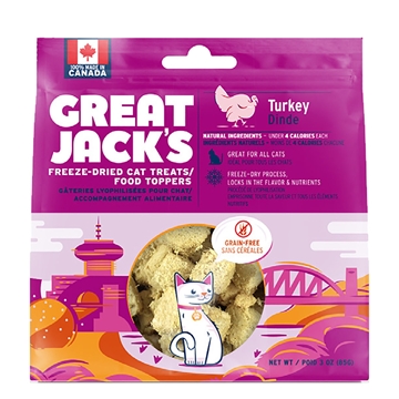 Picture of Great Jack's Freeze-Dried Turkey Cat Treats 28g/85g