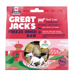 Great Jack's Freeze-Dried 100% Beef Liver For Dogs 28g