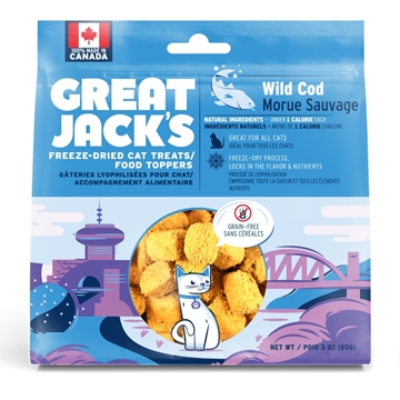 Picture of Great Jack's Freeze-Dried Cod Cat Treats 28g/85g