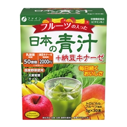 Fine Japan Japanese Green + Natto Kinase with fruits 90g (3g x 30 sticks)