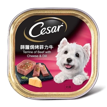 Picture of Cesar Terrine of Beef with Cheese Ball & Dill Dog Canned Food 100g x 24