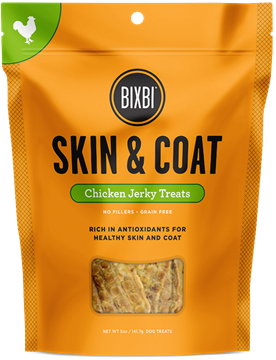 Picture of Bixbi Hip & Joint / Skin & Coat Chicken / Salmon Jerky Treats & Chew For Dogs