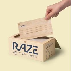 RAZE 3层光触媒抗菌口罩中码(30片- 独立包装） [原厂行货]