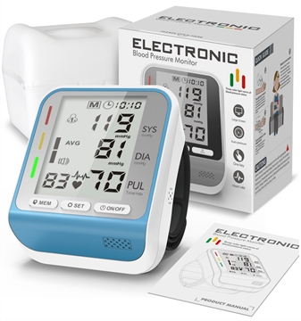 Picture of Andard automatic wrist type electronic blood pressure monitor (three-color backlight) [Licensed Import]