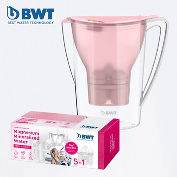 Picture of BWT - Magnesium Series 2.7L Water Filter Bottle (Pink) with 7 Magnesium Ion Filter Cartridges [Original Licensed]