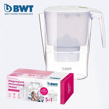圖片 BWT - 思鎂系列 3.6L 濾水壺 (白色) 內共7個鎂離子濾芯 [原廠行貨]
