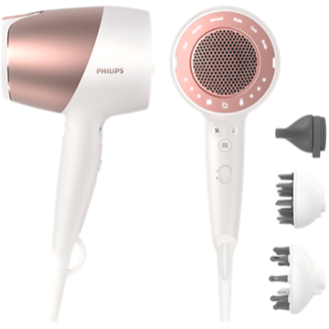 Picture of Philips Prestige SenseIQ Smart Thermal Protection Hair Dryer BHD827/03 (Free Philips Anion Hair Comb HP4585) [Licensed Import]