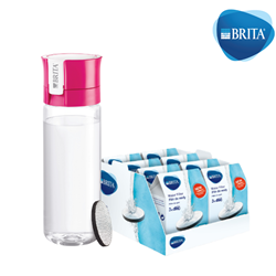 VITAL Portable Water Filter Bottle 0.6L with 24 Filters-Pink[Original Licensed]