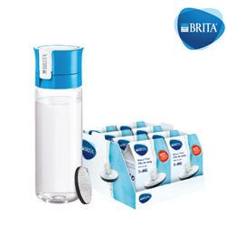 VITAL Portable Water Filter Bottle 0.6L with 24 Filters-Blue[Original Licensed]