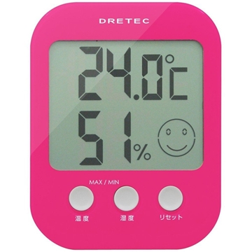 图片 Dretec 日本数字温/ 湿度计(粉红色) O-230PK [原厂行货]