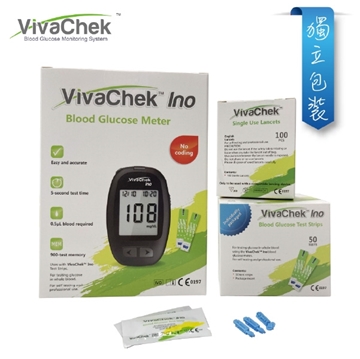 圖片 VivaChek 血糖監測儀套裝 (100針及50獨立包裝試紙)