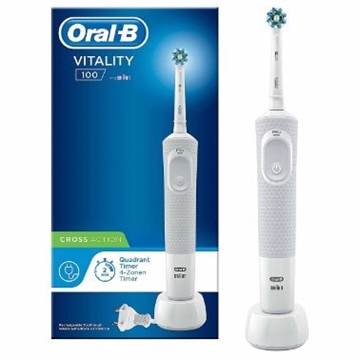 圖片 Oral-B D100 多動向充電電動牙刷(清純白) [原廠行貨]