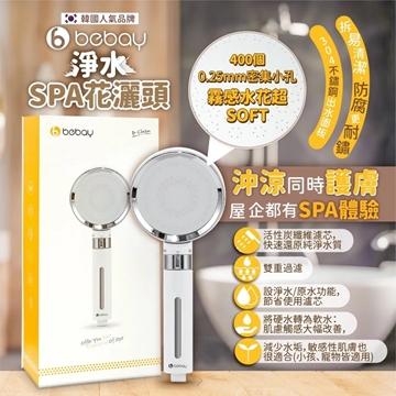 Picture of Korea Bebay Water Purification SPA Shower Head - Silver Border White