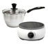 Picture of Patahtech Mars Mini Induction Cooker IC-109 + 304 Stainless Steel Multifunctional Single Handle Soup Pot Set [Original Licensed]
