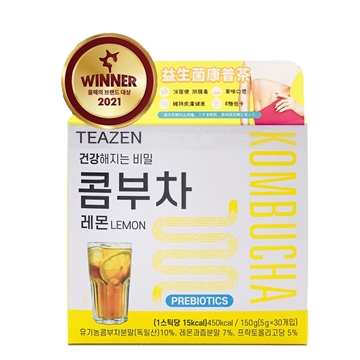 圖片 Teazen 益生菌康普茶 (檸檬味) 30包裝