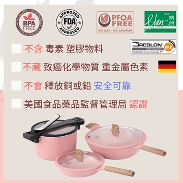 Picture of Blanc Chic Chic Narang Diandian Ceramics Wok with Lid 32cm (Free Wooden Handle Silicone Wok Spatula) [Original Licensed]